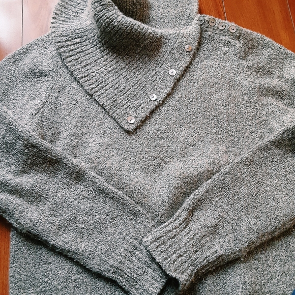 Charter Club Buttoned Envelope-Neck Sweater - Picture 1 of 5